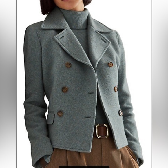 NWT Ralph Lauren Double-Breasted Herringbone Coat - Picture 7 of 8